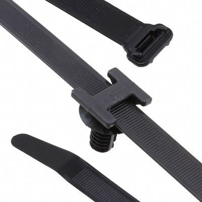156-00072 by HellermannTyton - CABLE TIE LOCKING BLACK 120LBS 9