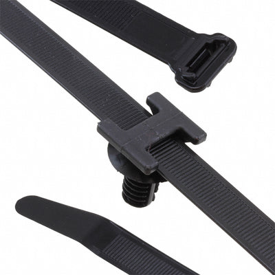 156-00074 by HellermannTyton - CABLE TIE LOCKING BLK 120LBS 1.25