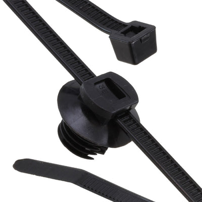 156-00091 by HellermannTyton - CABLE TIE LOCKING BLACK 50LBS 8