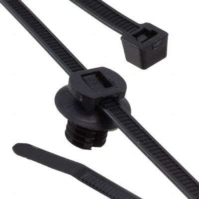 156-00376 by HellermannTyton - CABLE TIE LOCKING BLACK 50LBS 8