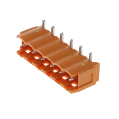 1580900000 by Weidmuller - TERM BLOCK HDR 6POS 90DEG 5MM
