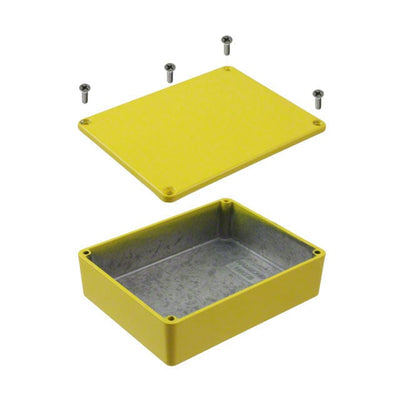 1590BBYL by Hammond Manufacturing - BOX ALUM YELLOW 4.71""L X 3.7""W