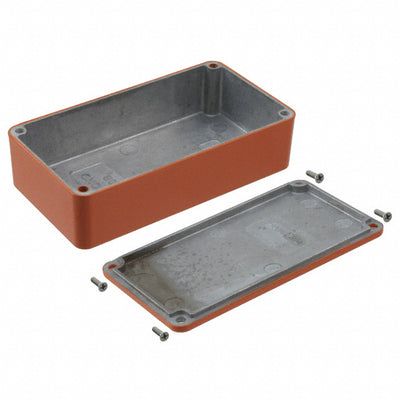 1590BOR by Hammond Manufacturing - BOX ALUM ORANGE 4.41""L X 2.38""W