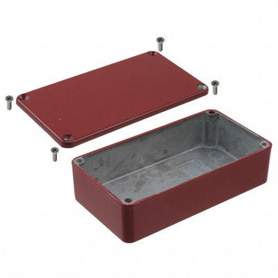 1590BRD by Hammond Manufacturing - BOX ALUM RED 4.41""L X 2.38""W