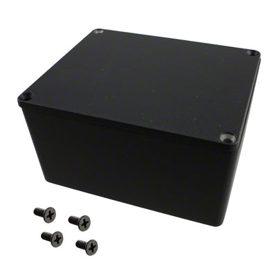 1590CEBK by Hammond Manufacturing - BOX ALUM BLACK 4.740""L X 3.953""W