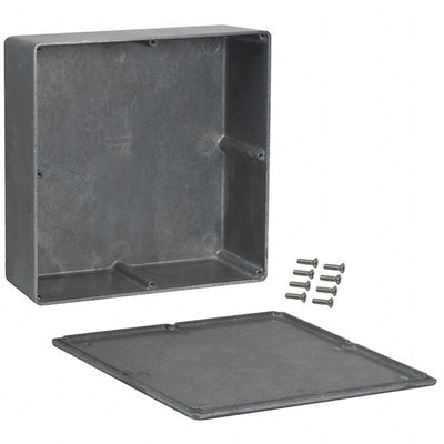1590F by Hammond Manufacturing - BOX ALUM UNPTD 7.402""L X 7.402""W