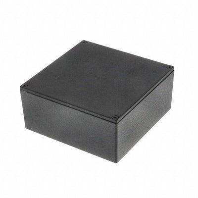 1590KKBK by Hammond Manufacturing - BOX ALUM BLACK 4.902""L X 4.902""W