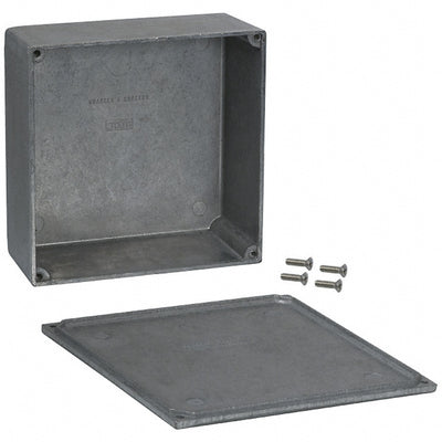 1590KK by Hammond Manufacturing - BOX ALUM UNPTD 4.902""L X 4.902""W