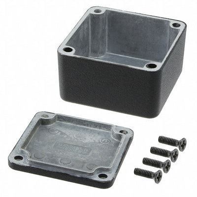 1590LBBK by Hammond Manufacturing - BOX ALUM BLACK 1.988""L X 1.988""W