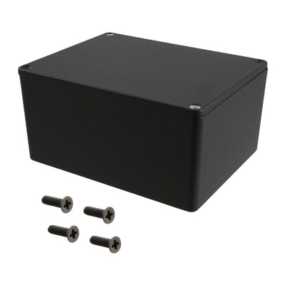1590PPBK by Hammond Manufacturing - BOX ALUM BLACK 4.760""L X 3.740""W