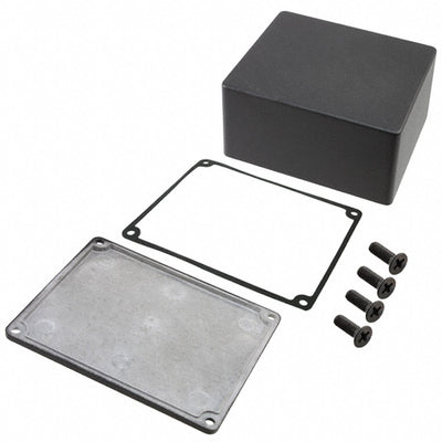 1590WCEBK by Hammond Manufacturing - BOX ALUM BLACK 4.740""L X 3.543""W