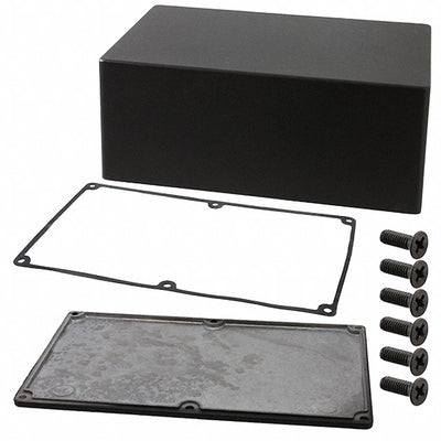 1590WEEBK by Hammond Manufacturing - BOX ALUM BLACK 7.882""L X 4.732""W