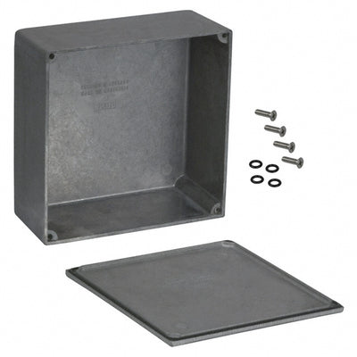 1590WKK by Hammond Manufacturing - BOX ALUM UNPTD 4.902""L X 4.902""W