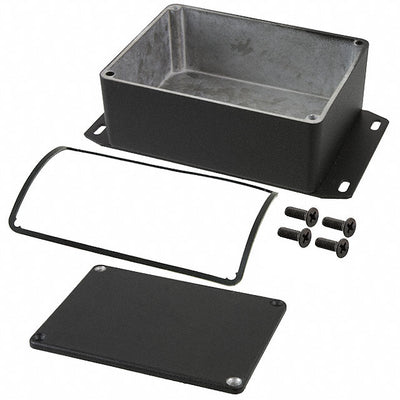 1590WSFBK by Hammond Manufacturing - BOX ALUM BLACK 4.335""L X 3.232""W
