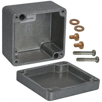 1590Z110 by Hammond Manufacturing - BOX ALUM UNPTD 2.937""L X 3.134""W