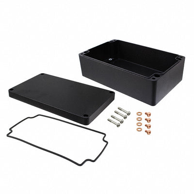 1590Z162BK by Hammond Manufacturing - BOX ALUM BLK 10.236""L X 6.299""W