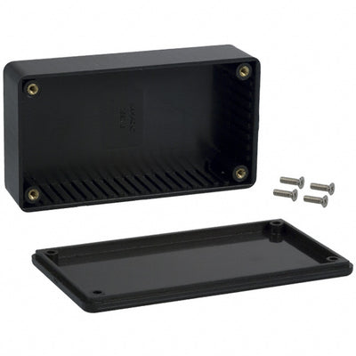 1591BBK by Hammond Manufacturing - BOX ABS BLACK 4.409""L X 2.441""W