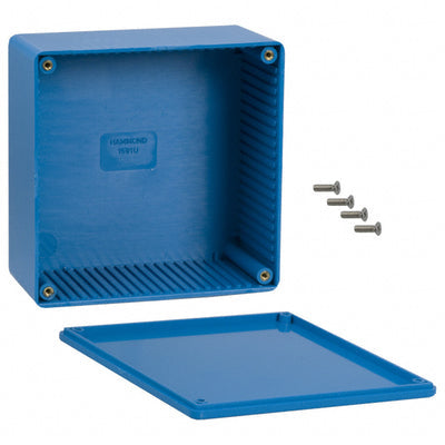 1591UBU by Hammond Manufacturing - BOX ABS BLUE 4.724""L X 4.724""W