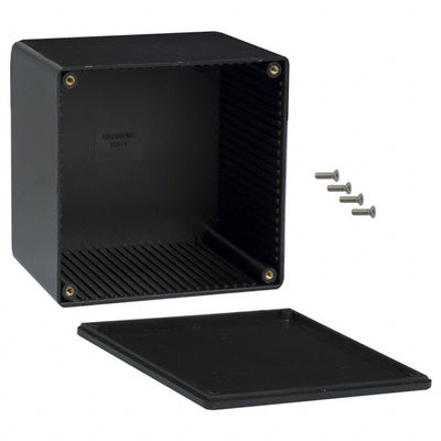 1591VBK by Hammond Manufacturing - BOX ABS BLACK 4.724""L X 4.724""W