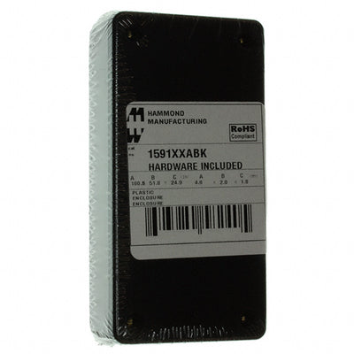 1591XXABK by Hammond Manufacturing - BOX ABS BLACK 3.972""L X 2.023""W