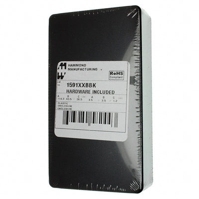 1591XXBBK by Hammond Manufacturing - BOX ABS BLACK 4.481""L X 2.493""W
