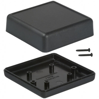 1593JBK by Hammond Manufacturing - BOX ABS BLACK 2.608""L X 2.608""W