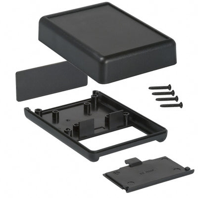 1593PBK by Hammond Manufacturing - BOX ABS BLACK 3.622""L X 2.618""W