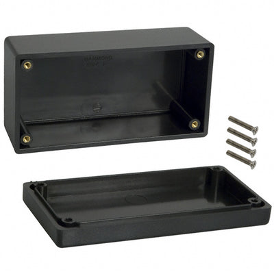 1594DBK by Hammond Manufacturing - BOX ABS BLACK 5.177""L X 2.610""W