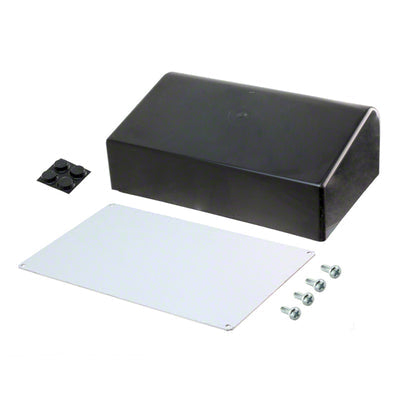 1595EBK by Hammond Manufacturing - BOX ABS BLACK 8.465""L X 5.118""W
