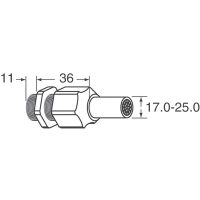 A1545.29.25 by American Electrical Inc. - CABLE GLAND 17-25MM PG29 NYLON