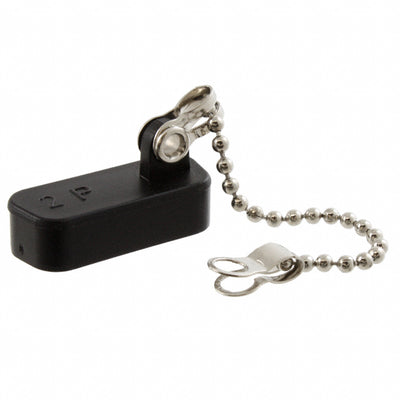 160-000-115R002 by NorComp Inc. - DUST CAP 15POS MALE W/LANYARD
