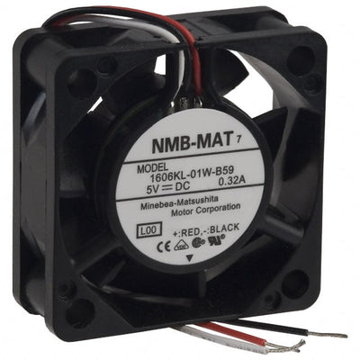 1606KL-01W-B59-L00 by NMB Technologies Corporation - FAN AXIAL 40X15MM BALL 5VDC WIRE