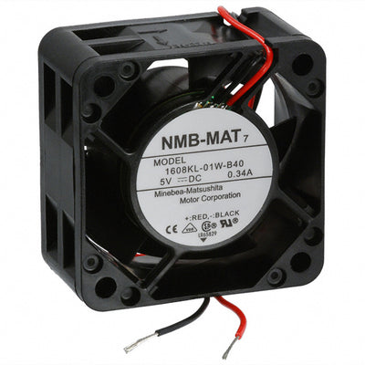 1608KL-01W-B40-L00 by NMB Technologies Corporation - FAN AXIAL 40X20MM BALL 5VDC WIRE