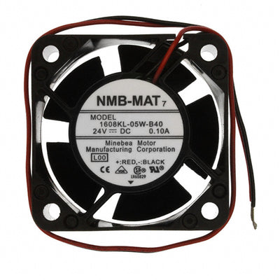 1608KL-05W-B40-L00 by NMB Technologies Corporation - FAN AXIAL 40X20MM 24VDC WIRE