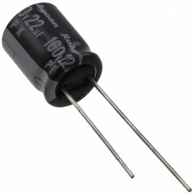 160PK22MEFC10X12.5 by Rubycon - ALUMIN CAP 22UF 20% 160V RADIAL