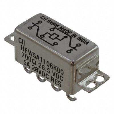 HFW5A1106K00 by TE Connectivity Aerospace, Defense and Marine - RELAY GEN PURPOSE DPDT 5A 26.5V