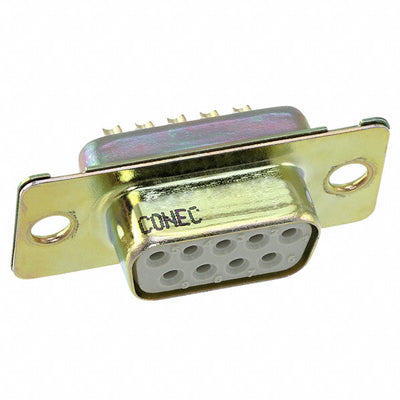 162A10019X by Conec - CONNECTOR D-SUB RCPT 9POS PNL MNT