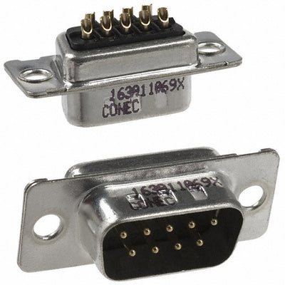 163A11069X by Conec - CONNECTOR D-SUB PLUG 9POS SLDR CUP
