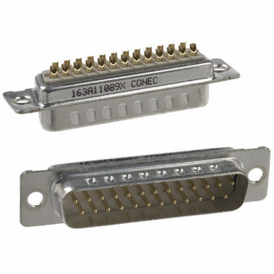 163A11089X by Conec - CONNECTOR D-SUB PLUG 25POS SLDR CUP