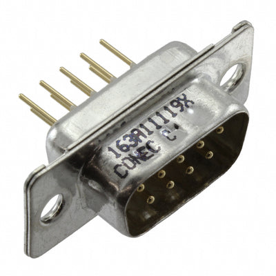 163A11119X by Conec - CONNECTOR D-SUB PLUG 9POS VERT SLDR