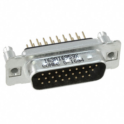 163A16959X by Conec - CONNECTOR D-SUB HD PLUG 26P VERT SLDR