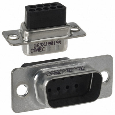 163X10019X by Conec - CONNECTOR D-SUB HOUSING PLUG 9POS