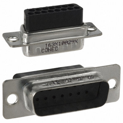 163X10029X by Conec - CONNECTOR D-SUB HOUSING PLUG 15POS