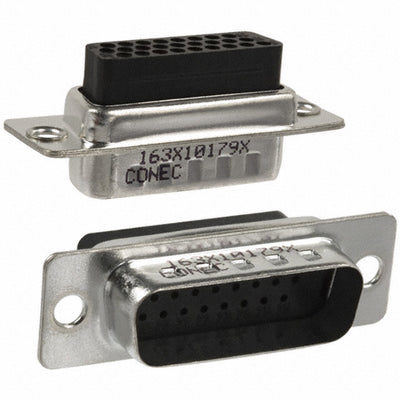 163X10179X by Conec - CONNECTOR D-SUB HD HOUSING PLUG 26POS
