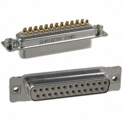 164A10239X by Conec - CONNECTOR D-SUB RCPT 25POS SLDR CUP