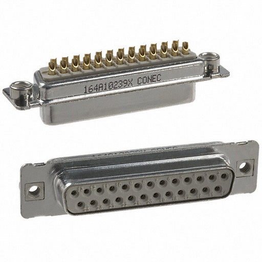 164A10239X by Conec - CONNECTOR D-SUB RCPT 25POS SLDR CUP