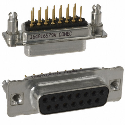 164A16579X by Conec - CONNECTOR D-SUB RCPT 15POS VERT SLDR