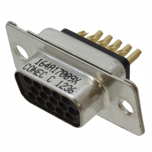 164A17009X by Conec - CONNECTOR D-SUB HD RCPT 15P SLDR CUP