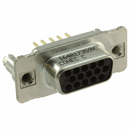 164A17359X by Conec - CONNECTOR D-SUB HD RCPT 15P VERT SLDR