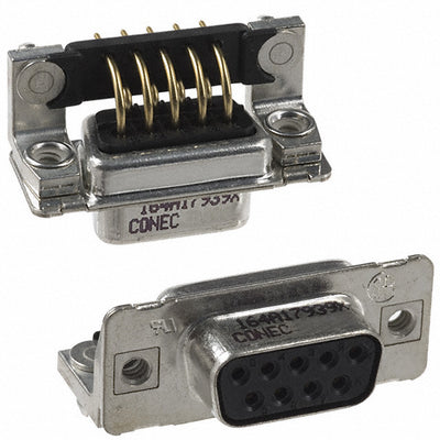 164A17939X by Conec - CONNECTOR D-SUB RCPT 9POS R/A SLDR